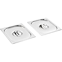 vidaXL 2X Tapas para Bandeja de Alimentos GN 1-2 Utensilios Cocina Calientaplatos Plato Platillo Comida Buffet Baño…